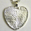 25mm Heart Pendant Tray Textured Back