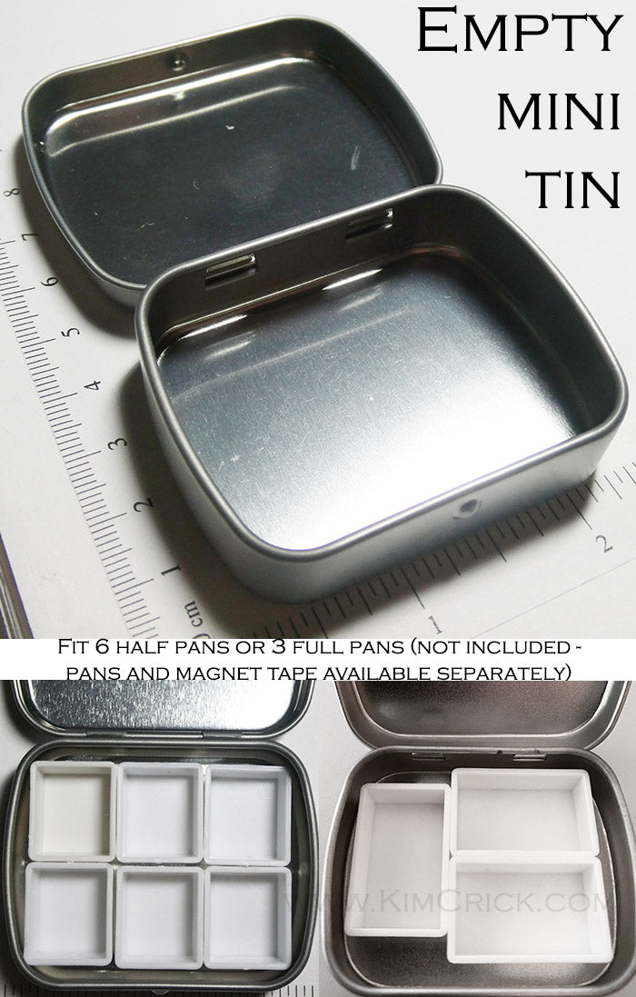 Mini Empty Metal Tin Box for DIY Watercolor Pans Travel Palette Contai