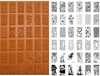 Unmounted Rubber Stamp Set Miniature Domino Trees #Mntr-M10