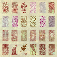 Unmounted Rubber Stamp Set Miniature Domino Trees #Mntr-M10