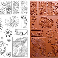 Unmounted Rubber Stamp Set Anime Marker #Mrkr-M00