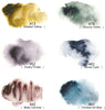 Paul Rubens Watercolor Dot Card - SHI YUN New 2021 Six Colors Precipitated Layered PBk11 Granulation Mixture Samples