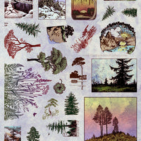 Unmounted Rubber Stamp Set Scenic Landscapes #Scen-128