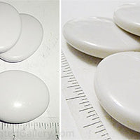 White Acrylic Oval Large Beads 38mm x 32mm x 8mm